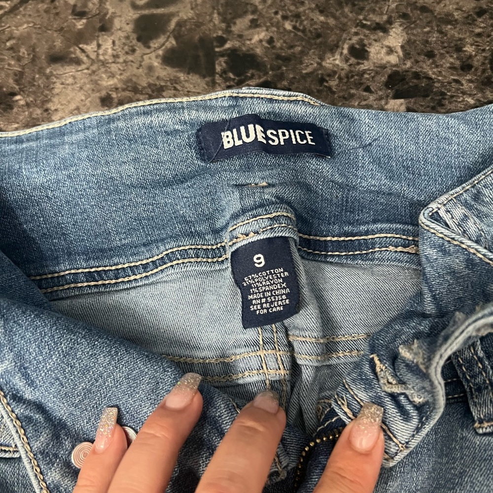 Blue spice skinny jeans
